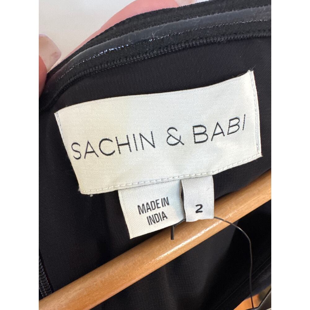 Sachin & Babi NWT Fatima Off-The-Shoulder Midi Dress Size 2 Embellished Classic - Picture 8 of 9